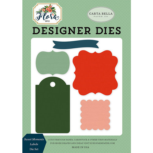 Carta Bella Paper - Flora No 2 Collection - Designer Dies - Sweet Moments Labels