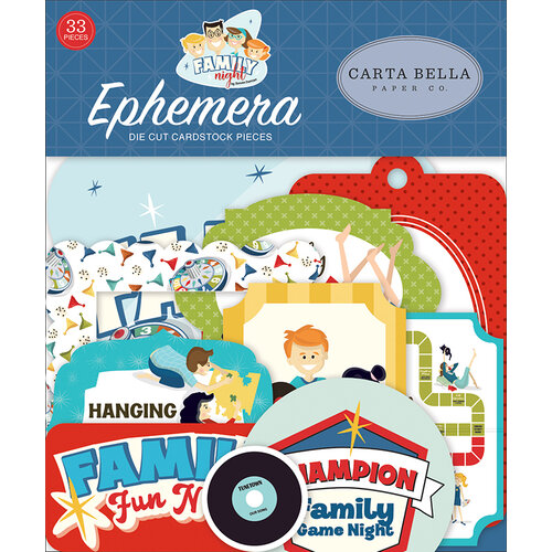 Carta Bella Paper - Family Night Collection - Ephemera