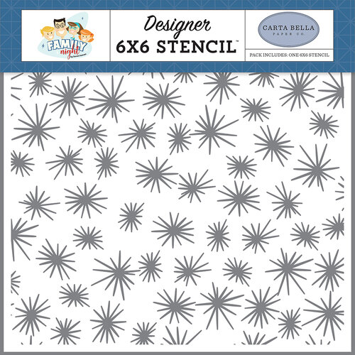 Carta Bella Paper - Family Night Collection - 6 x 6 Stencils - Best Family Sparkle
