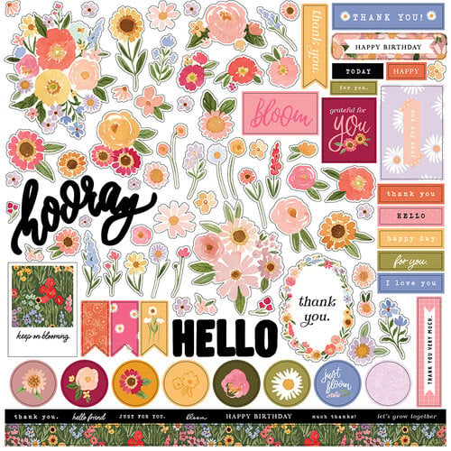 Carta Bella Paper - Flora No. 6 Collection - 12 x 12 Cardstock Stickers - Elements