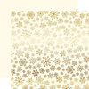 Carta Bella Paper - Snowflake Flurry Gold Foil Collection - Christmas - 12 x 12 Paper with Foil Accents - Cream