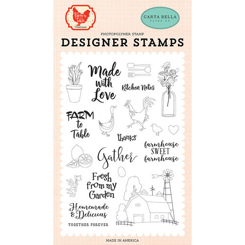 Carta Bella Paper - Farm To Table Collection - Clear Photopolymer Stamps - Gather