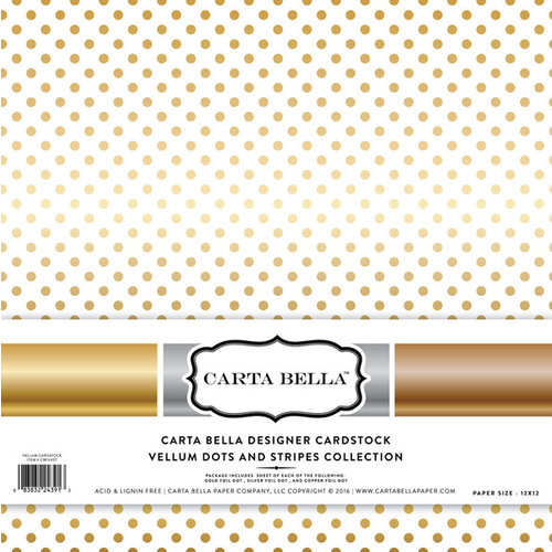 Carta Bella Paper - Dots and Stripes Collection - Vellum Foil - 12 x 12 Collection Kit