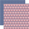 Carta Bella Paper - God Bless America Collection - 12 x 12 Double Sided Paper - Bunting Banners