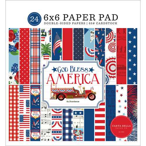 Carta Bella Paper - God Bless America Collection - 6 x 6 Paper Pad