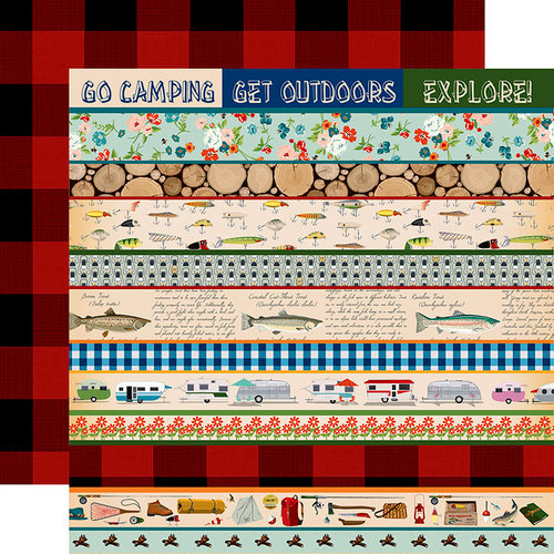 Carta Bella Paper - Gone Camping Collection - 12 x 12 Double Sided Paper - Border Strips