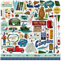 Carta Bella Paper - Gone Camping Collection - 12 x 12 Cardstock Stickers - Elements