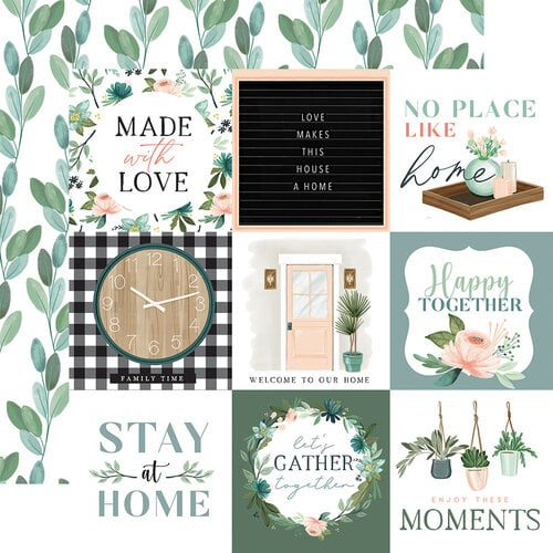 Carta Bella Paper - Gather At Home Collection - 12 x 12 Double Sided Paper - 4 x 4 Journaling Cards