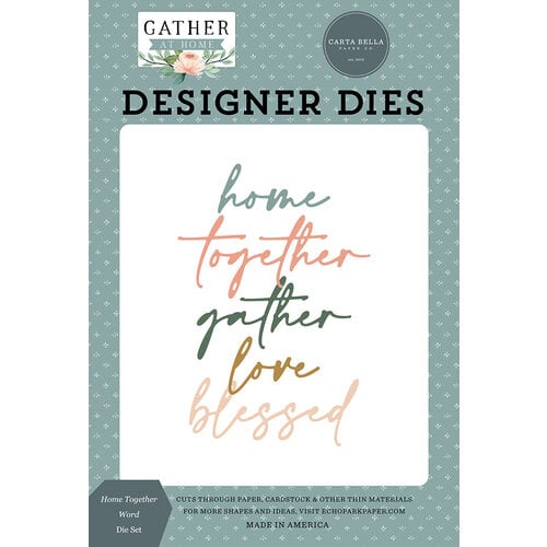 Carta Bella Paper - Gather At Home Collection - Designer Dies - Home Together Word