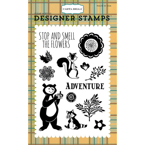 Carta Bella Paper - The Great Outdoors Collection - Clear Acrylic Stamps - Woodland
