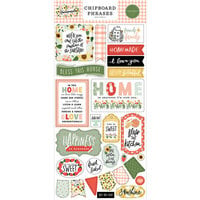 Carta Bella Paper - Homemade Collection - Chipboard Embellishments - Phrases