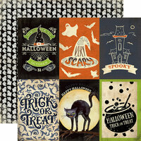 Carta Bella Paper - Haunted Collection - Halloween - 12 x 12 Double Sided Paper - 4 x 6 Journaling Cards