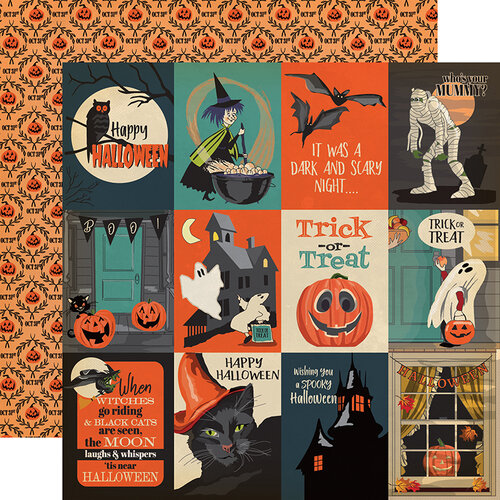 Carta Bella Paper - Happy Halloween Collection - 12 x 12 Double Sided Paper - 3 x 4 Journaling Cards
