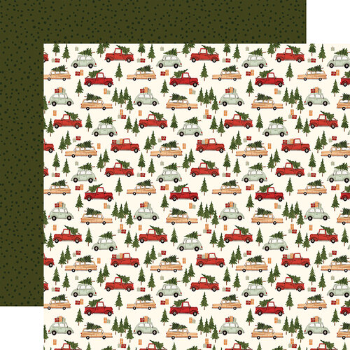 Carta Bella Paper - Hello Christmas Collection - 12 x 12 Double Sided Paper - Christmas Cars