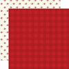 Carta Bella Paper - Hello Christmas Collection - 12 x 12 Double Sided Paper - Red Plaid