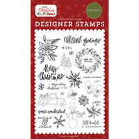 Carta Bella Paper - Hello Christmas Collection - Clear Photopolymer Stamps - Christmas Greetings