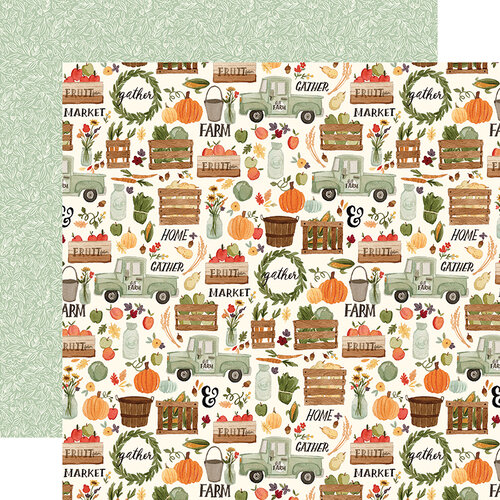 Carta Bella Paper - Hello Autumn Collection - 12 x 12 Double Sided Paper - Fall Harvest