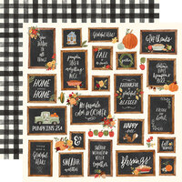 Carta Bella Paper - Hello Autumn Collection - 12 x 12 Double Sided Paper - Give Thanks Boards