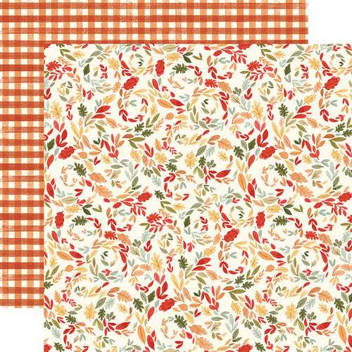 Carta Bella Paper - Hello Autumn Collection - 12 x 12 Double Sided Paper - Swirly Leaves