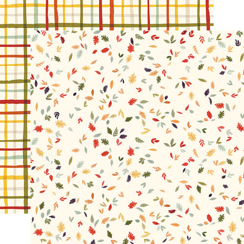 Carta Bella Paper - Hello Autumn Collection - 12 x 12 Double Sided Paper - Scattered Leaves