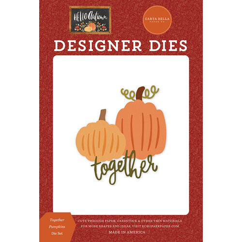 Carta Bella Paper - Hello Autumn Collection - Designer Dies - Together Pumpkins