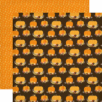 Carta Bella Paper - Hello Fall Collection - 12 x 12 Double Sided Paper - Pumpkin Spice