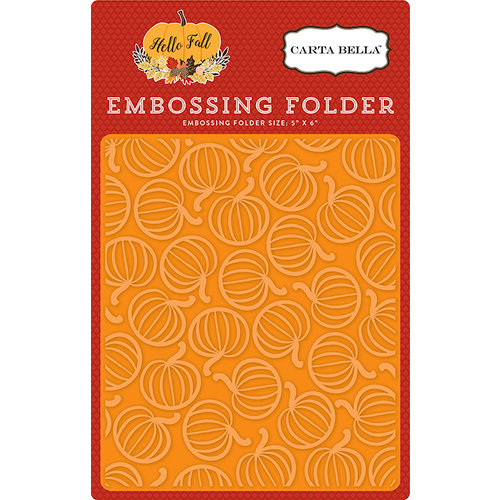 Carta Bella Paper - Hello Fall Collection - Embossing Folder - Pumpkin Patch