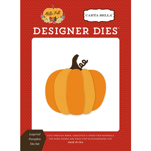 Carta Bella Paper - Hello Fall Collection - Designer Dies - Layered Pumpkin