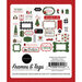 Carta Bella Paper - Home For Christmas Collection - Ephemera - Frames and Tags