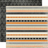 Carta Bella Paper - Happy Haunting Collection - Halloween - 12 x 12 Double Sided Paper - Border Strips
