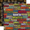 Carta Bella Paper - Haunted House Collection - Halloween - 12 x 12 Double Sided Paper - Ghastly Words