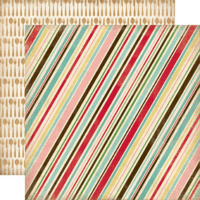 Carta Bella Paper - Homemade with Love Collection - 12 x 12 Double Sided Paper - Baking Stripe