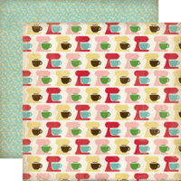 Carta Bella Paper - Homemade with Love Collection - 12 x 12 Double Sided Paper - Mixing Bowls
