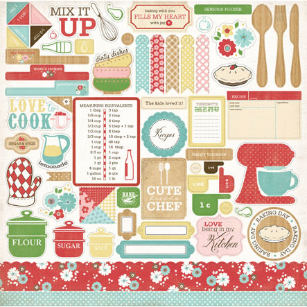Carta Bella Paper - Homemade with Love Collection - 12 x 12 Cardstock Stickers