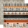 Carta Bella Paper - Halloween Market Collection - 12 x 12 Double Sided Paper - Border Strips