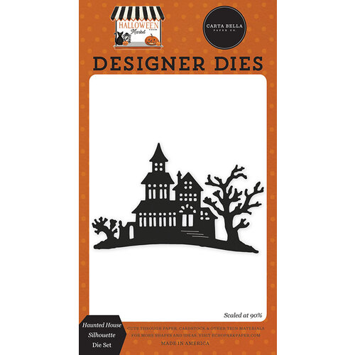 Carta Bella Paper - Halloween Market Collection - Designer Dies - Haunted House Silhouette