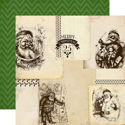 Carta Bella - Have a Merry Christmas Collection - 12 x 12 Double Sided Paper - Vintage Santas