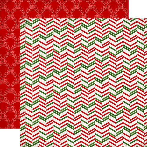 Carta Bella - Have a Merry Christmas Collection - 12 x 12 Double Sided Paper - Christmas Herringbone