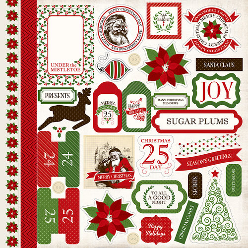 Carta Bella - Have a Merry Christmas Collection - 12 x 12 Cardstock Stickers - Elements