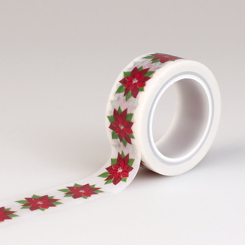 Carta Bella - Have a Merry Christmas Collection - Decorative Tape - Poinsettia