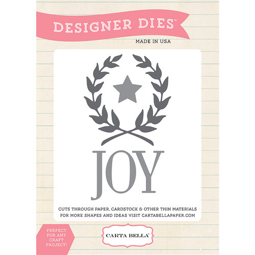 Carta Bella - Have a Merry Christmas Collection - Designer Dies - Joy Wreath