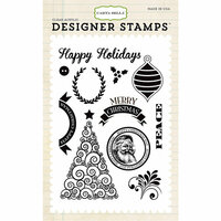 Carta Bella - Have a Merry Christmas Collection - Clear Acrylic Stamps - Happy Christmas