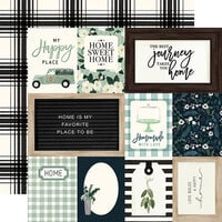 Carta Bella Paper - Home Again Collection - 12 x 12 Double Sided Paper - Journaling Cards