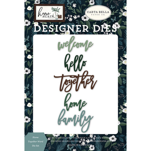 Carta Bella Paper - Home Again Collection - Designer Dies - Home Together Word