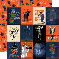 Carta Bella Paper - Hocus Pocus Collection - Halloween - 12 x 12 Double Sided Paper - 3 x 4 Journaling Cards