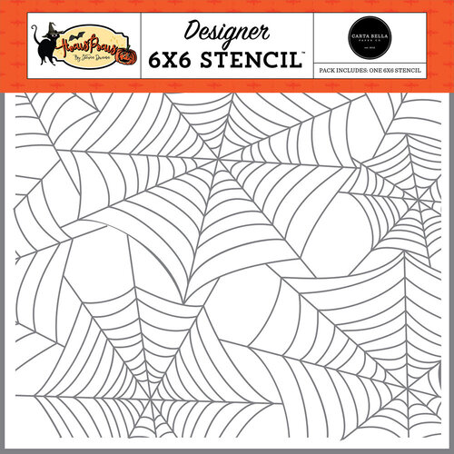 Carta Bella Paper - Hocus Pocus Collection - Halloween - 6 x 6 Stencils - Spinning Webs