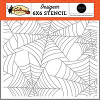 Carta Bella Paper - Hocus Pocus Collection - Halloween - 6 x 6 Stencils - Spinning Webs