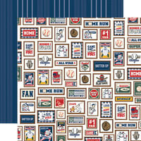 Carta Bella Paper - Home Run Collection - 12 x 12 Double Sided Paper - Number One Fan
