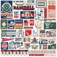 Carta Bella Paper - Home Run Collection - 12 x 12 Cardstock Stickers - Elements