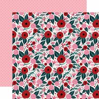 Carta Bella Paper - Hello Sweetheart Collection - 12 x 12 Double Sided Paper - Sweetheart Floral